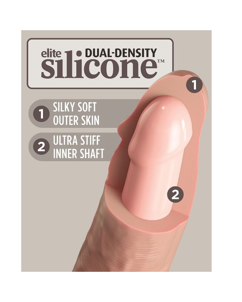 KING COCK - ELITE VIBRATORE DILDO REALISTICO E TELECOMANDO IN SILICONE 23 CM