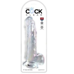 KING COCK - CLEAR DILDO CON TESTICOLI 20.3 CM TRASPARENTE 2
