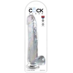 KING COCK - CLEAR DILDO CON TESTICOLI 24.8 CM TRASPARENTE 2