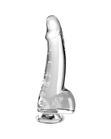KING COCK - CLEAR DILDO CON TESTICOLI 15.2 CM TRASPARENTE