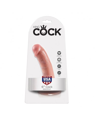 KING COCK - 6 DILDO FLESH 15.2 CM