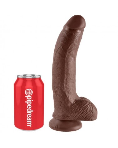KING COCK - 9 DILDO MARRONE CON SFERE 22.9 CM