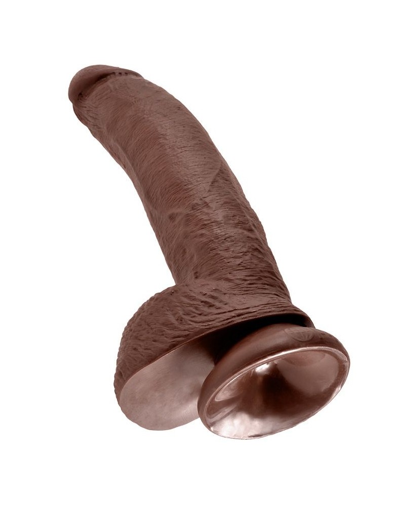 KING COCK - 9 DILDO MARRONE CON SFERE 22.9 CM