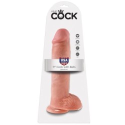 KING COCK - 11 DILDO CARNE CON SFERE 28 CM 2