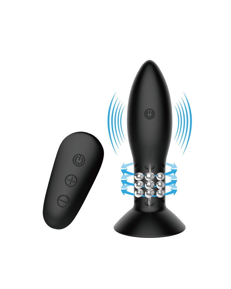 MR PLAY - SPINA CON TELECOMANDO SFERE ROTANTI NERE