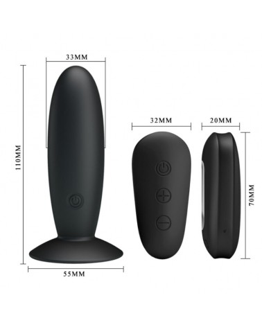 MR PLAY - PLUG ANALE CON TELECOMANDO VIBRAZIONE NERO