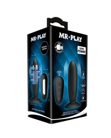 MR PLAY - PLUG ANALE CON TELECOMANDO VIBRAZIONE NERO