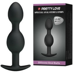 PRETTY LOVE - SFERE ANALI IN SILICONE 12.5 CM NERE 2