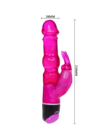 BAILE - ONDE DI PIACERE VIBRATORE FANTASY CON CONIGLIO LILLA 23 CM