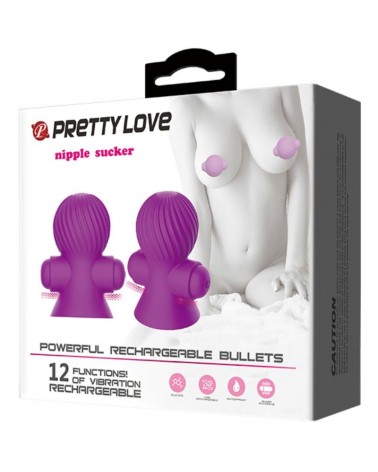 PRETTY LOVE - STIMOLATORE DEL CAPEZZOLO 12 MODALIT DI VIBRAZIONE LILLA