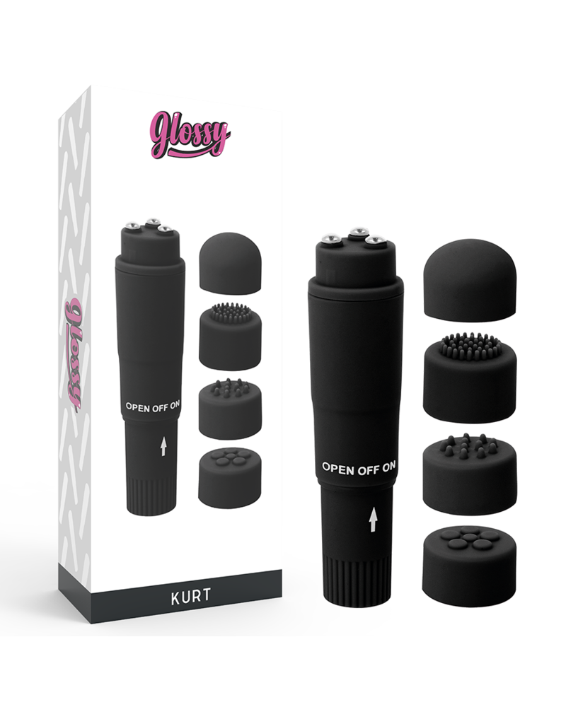 GLOSSY - MASSAGGIATORE TASCABILE KURT NERO