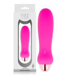 DOLCE VITA - VIBRATORE RICARICABILE CINQUE ROSA 7 VELOCITÀ 2