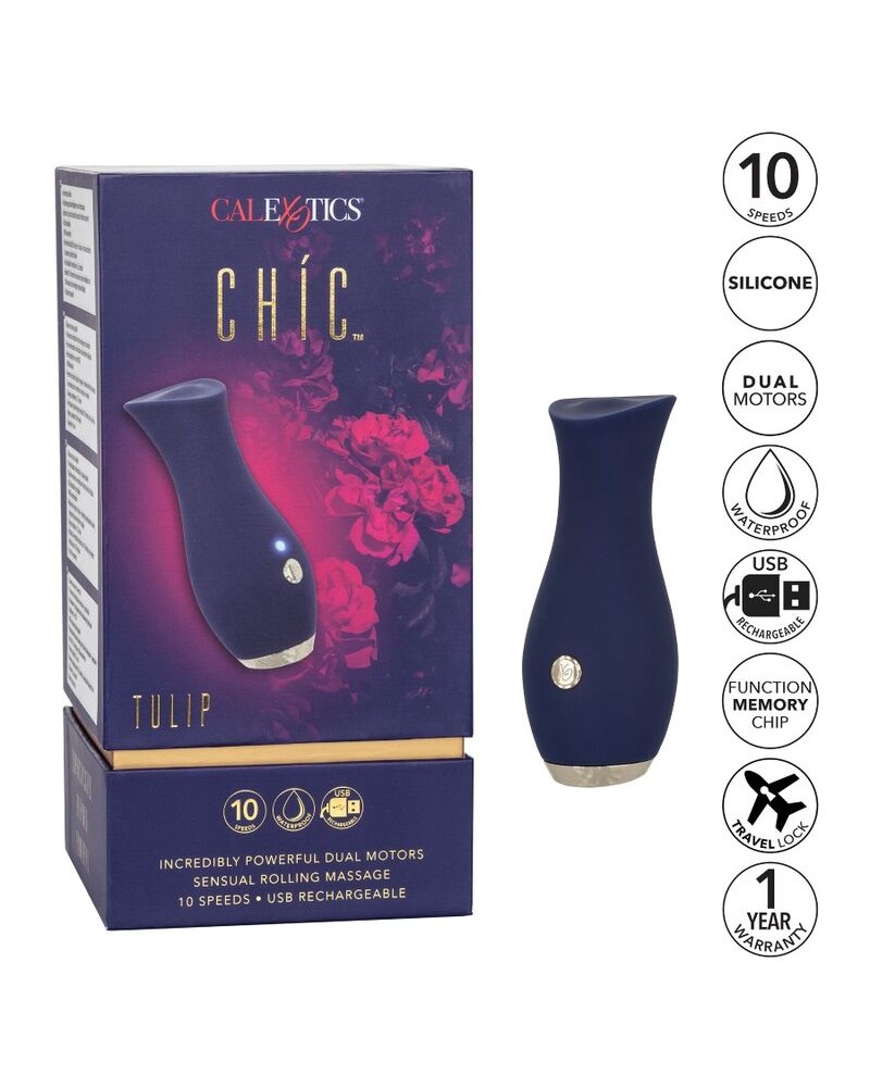 CALEXOTICS - CHIC TULIP MASAJEADOR AZUL