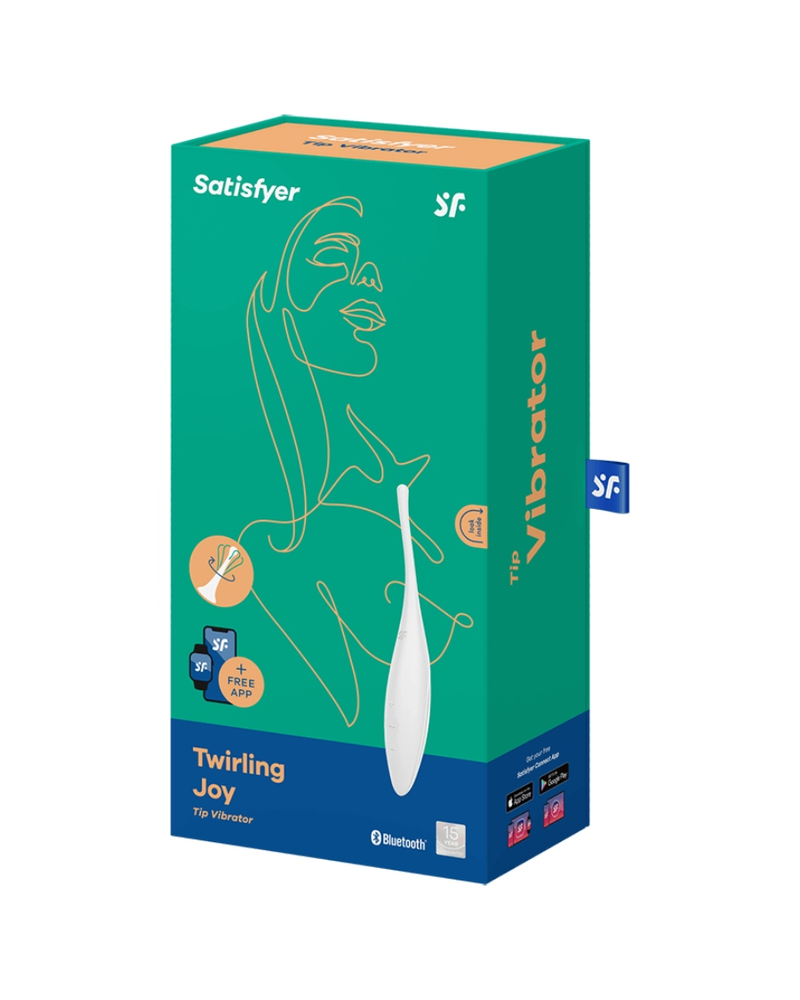 SATISFYER - VIBRATORE TWIRLING JOY CLIT TIP BIANCO