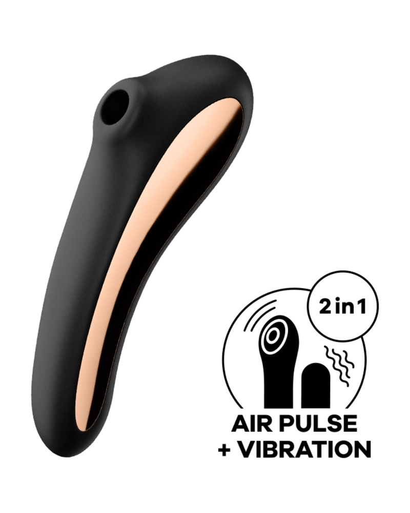 SATISFYER - VIBRATORE DUAL KISS AIR PULSE NERO