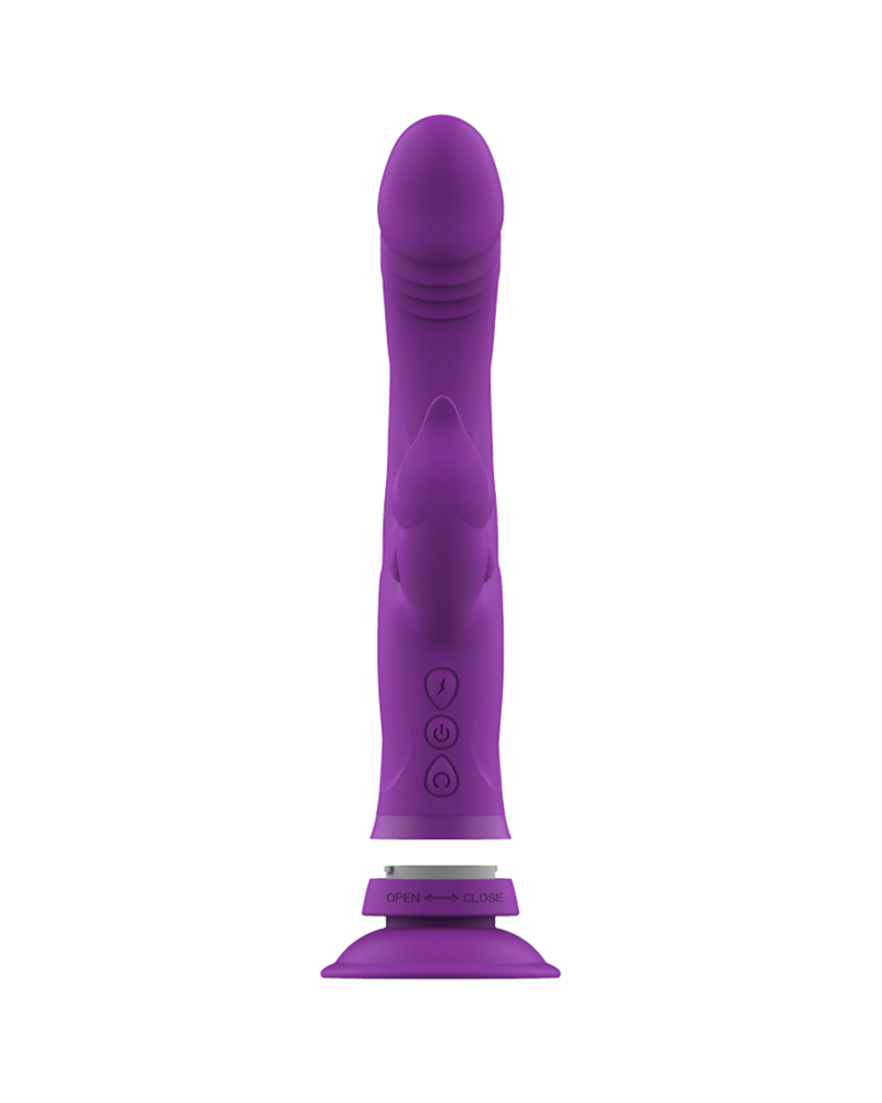 INTENSE - VIBRATORE IN SILICONE CASANOVA RABBIT TRIPLO MOTORE VIOLA