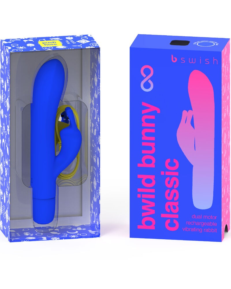 B SWISH - BWILD BUNNY INFINITE CLASSIC VIBRATORE RICARICABILE IN SILICONE BLU