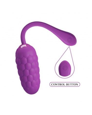 PRETTY LOVE - UOVO VIBRANTE CON TEXTURE MARINA RICARICABILE VIOLA