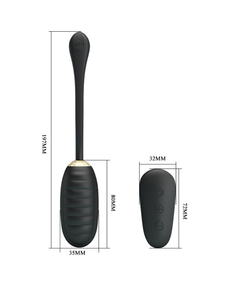 PRETTY LOVE - UOVO VIBRANTE RICARICABILE DOREEN LUXURY NERO