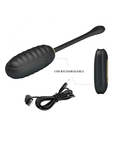 PRETTY LOVE - UOVO VIBRANTE RICARICABILE DOREEN LUXURY NERO