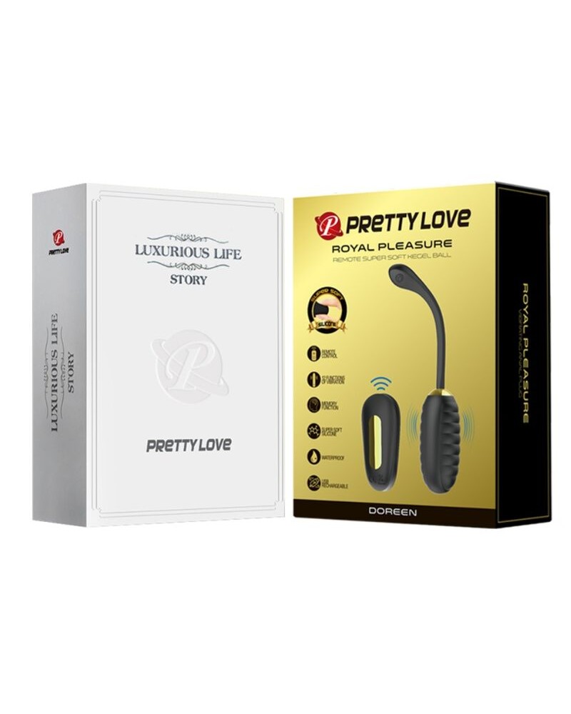 PRETTY LOVE - UOVO VIBRANTE RICARICABILE DOREEN LUXURY NERO
