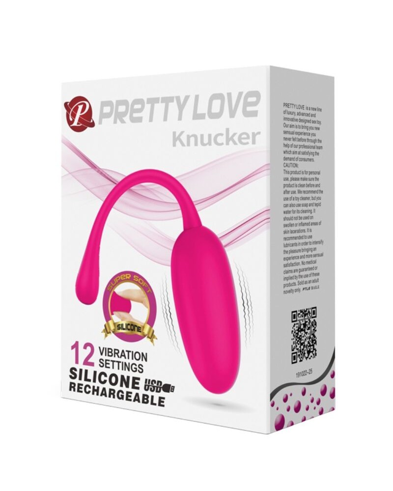 PRETTY LOVE - UOVO VIBRANTE RICARICABILE KNUCKER ROSA