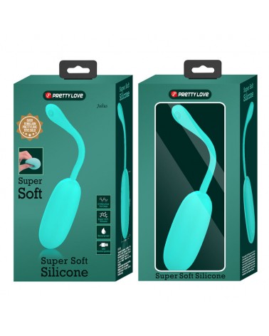 PRETTY LOVE - UOVO VIBRANTE JULIUS IMPERMEABILE-RICARICABILE VERDE ACQUA