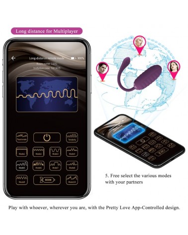 PRETTY LOVE - UOVO VIBRANTE RICARICABILE CASPER VIOLA