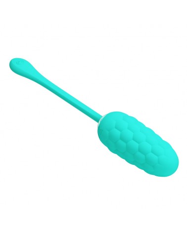 PRETTY LOVE - UOVO VIBRANTE CON TEXTURE MARINA RICARICABILE VERDE ACQUA