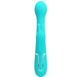 PRETTY LOVE - VIBRATORE DEJON RABBIT 3 IN 1 MULTIFUNZIONE VERDE ACQUA 2