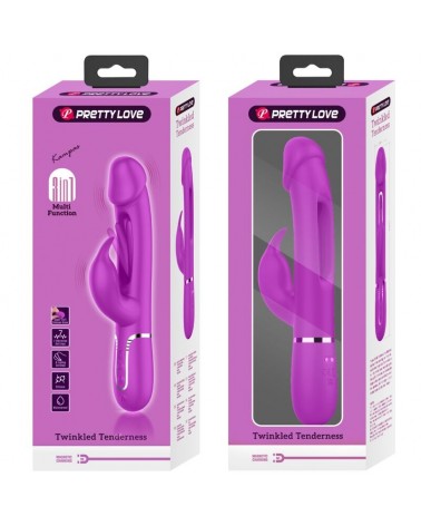 PRETTY LOVE - VIBRATORE DEJON RABBIT 3 IN 1 MULTIFUNZIONE FUCSIA