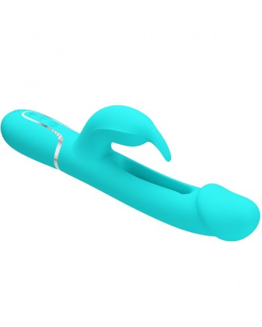 PRETTY LOVE - VIBRATORE DEJON RABBIT 3 IN 1 MULTIFUNZIONE VERDE ACQUA