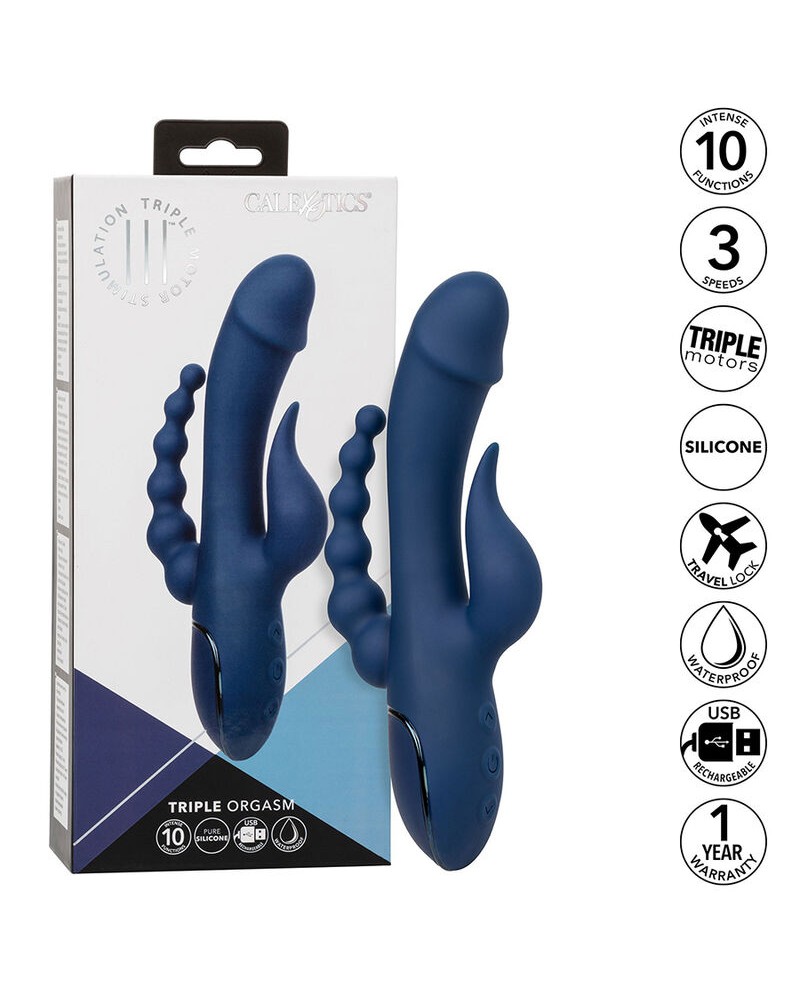 CALEXOTICS - VIBRATORE TRIPLO ORGASMO BLU