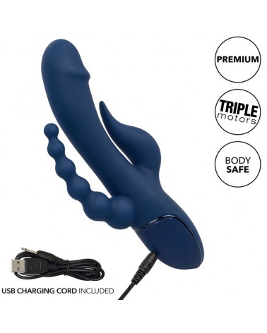 CALEXOTICS - VIBRATORE TRIPLO ORGASMO BLU