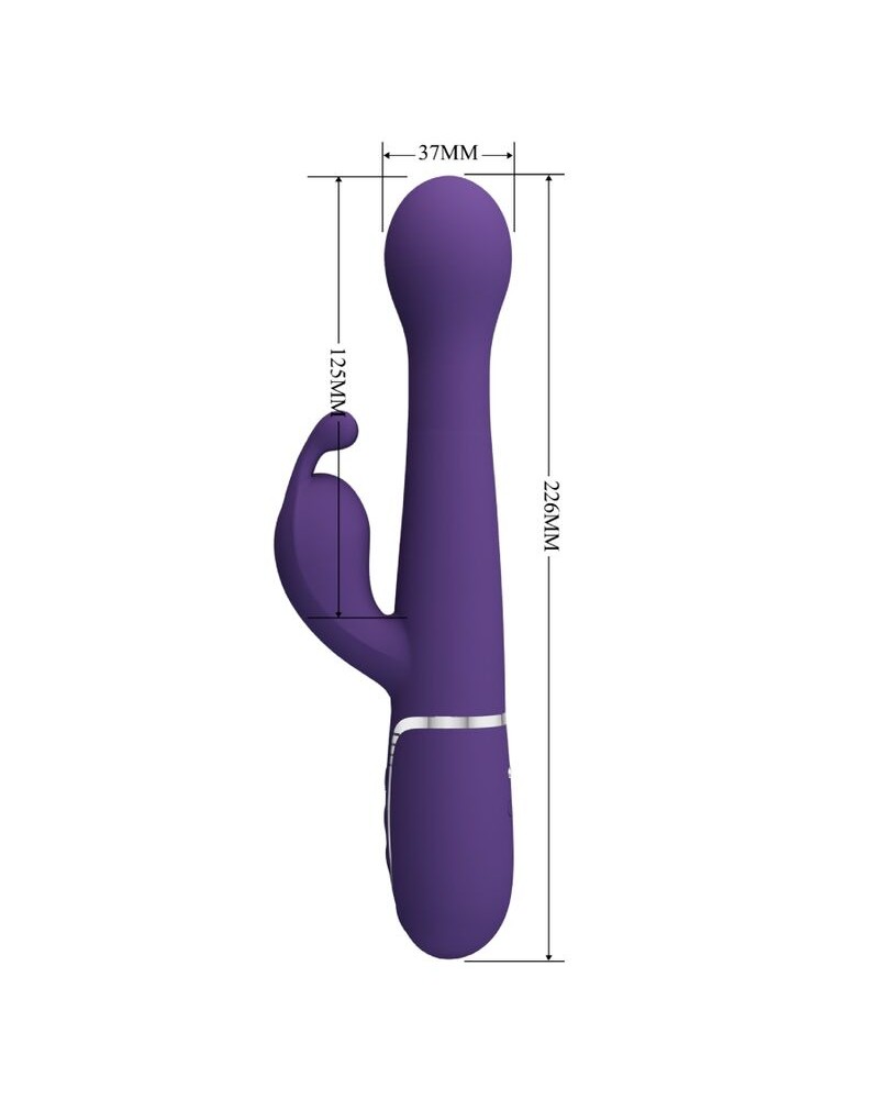 PRETTY LOVE - DEJON VIBRATORE RABBIT 3 IN 1 MULTIFUNZIONE VIOLA