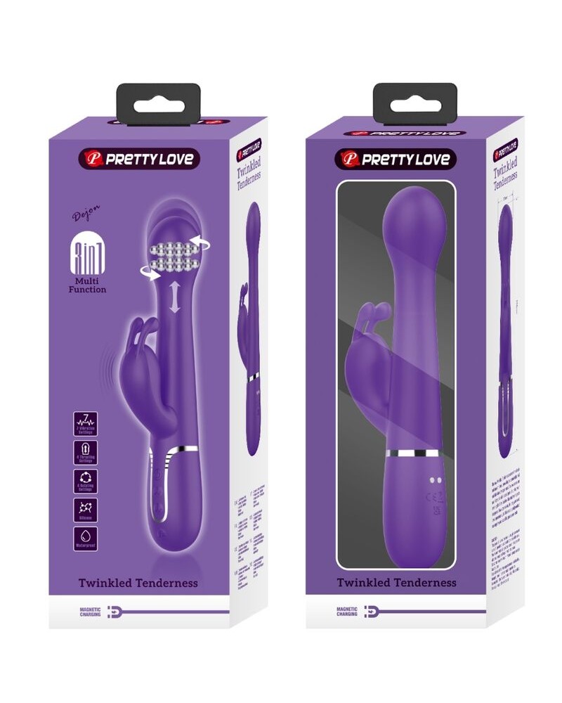 PRETTY LOVE - DEJON VIBRATORE RABBIT 3 IN 1 MULTIFUNZIONE VIOLA
