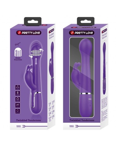 PRETTY LOVE - DEJON VIBRATORE RABBIT 3 IN 1 MULTIFUNZIONE VIOLA