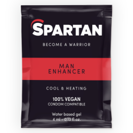 SPARTAN - GEL POTENZIATORE DELL'EREZIONE CON EFFETTO FREDDO-CALDO 100% VEGANO 4ML